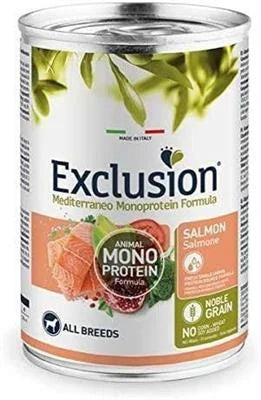 mangime umido per cani EXCLUSION MEDIT NOBLE UM SALMONE GR 400