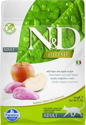 MANGIME SECCO PER GATTI dfe321ND CAT PRIME CINGHIALE/MELA GR 300