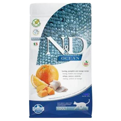 MANGIME SECCO PER GATTI ND CAT OCEAN ARINGA/ZUCCA/ARANCIA GR 300