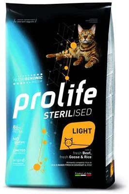 MANGIME SECCO PER GATTI PROLIFE CAT STERILIZED LIGHT OCA/MANZO/RISO KG 7