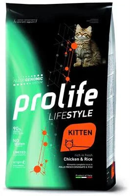 MANGIME SECCO PER GATTI PROLIFE CAT LIFESTYLE KITTEN POLLO/RISO GR 400