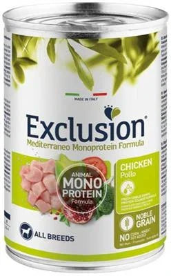 mangime umido per cani EXCLUSION MEDIT NOBLE UM POLLO GR 400
