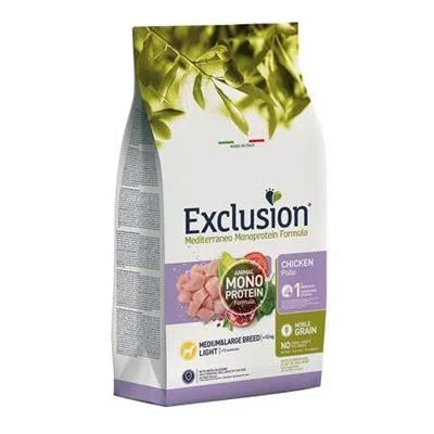 mangime umido per cani EXCLUSION MEDIT NOBLE MEDIUM/LARGE LIGHT KG 3