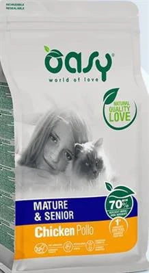 MANGIME SECCO PER GATTI OASY CAT MATURE POLLO KG 1,5