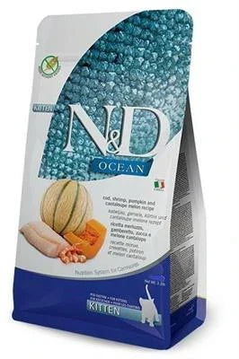 MANGIME SECCO PER GATTI ND CAT OCEAN PUMPKIN KITTEN MERLUZZO/GAMBERETTI/MELONE KG 5