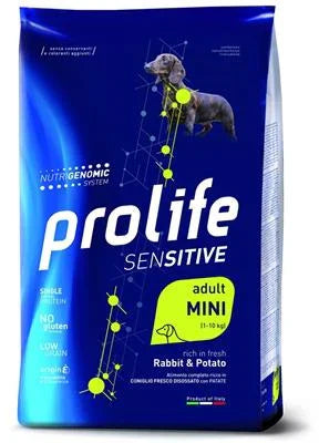 MANGIME SECCO PER CANI PROLIFE DOG SENSITIVE MINI CONIGLIO/PATATE KG 7