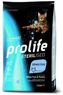 MANGIME SECCO PER GATTI PROLIFE CAT STERILIZED PESCE BIANCO/PATATE KG 7